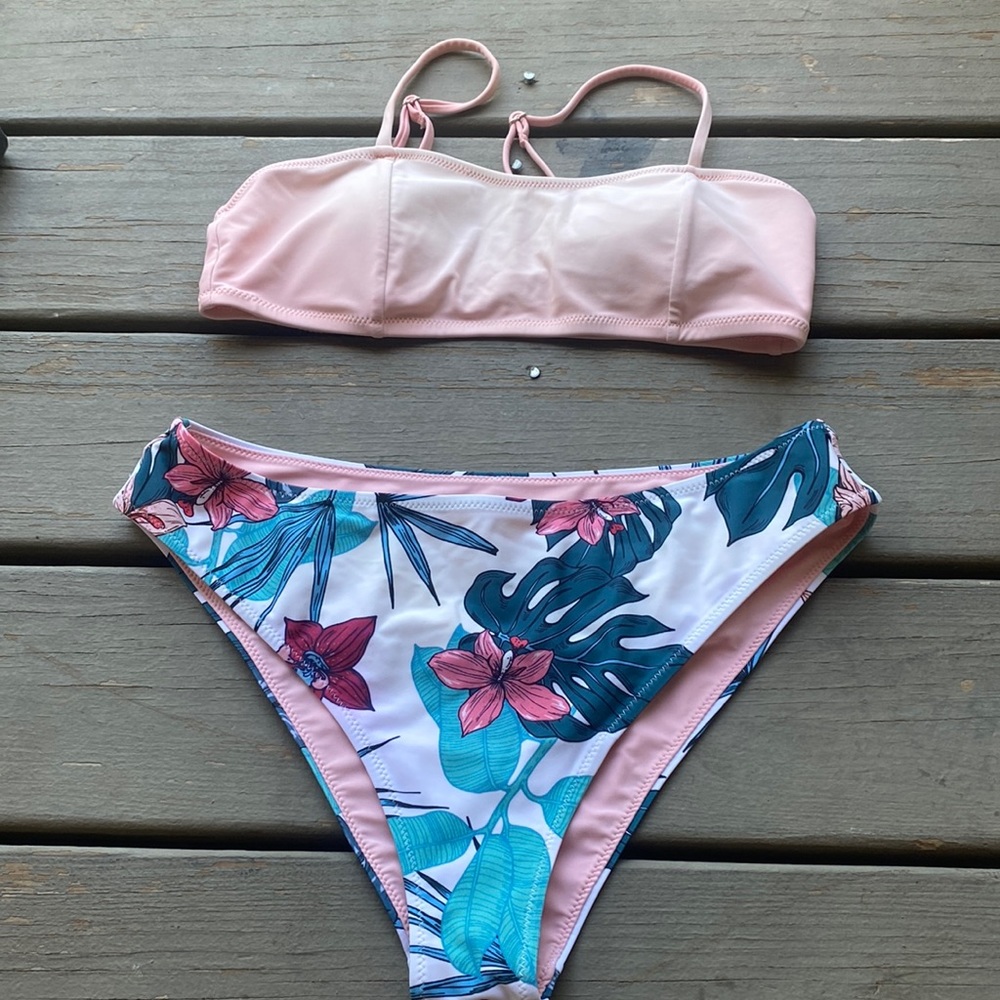 pink reversible bathing suit